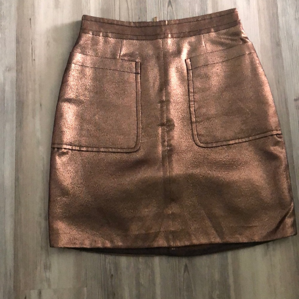 MARC BY MARC JACOBS GOLD BRONZE METALLIC SKIRT